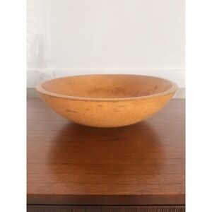 Vintage MUNISING Wood Out of Round Country Farmhouse Dough Mixing 15" BOWL